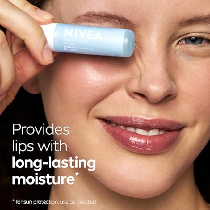 Nivea SMOOTHNESS LIP CARE - BROAD SPECTRUM SPF 15 FOR CHAPPED LIPS - .17 OZ. STICK - Image 3